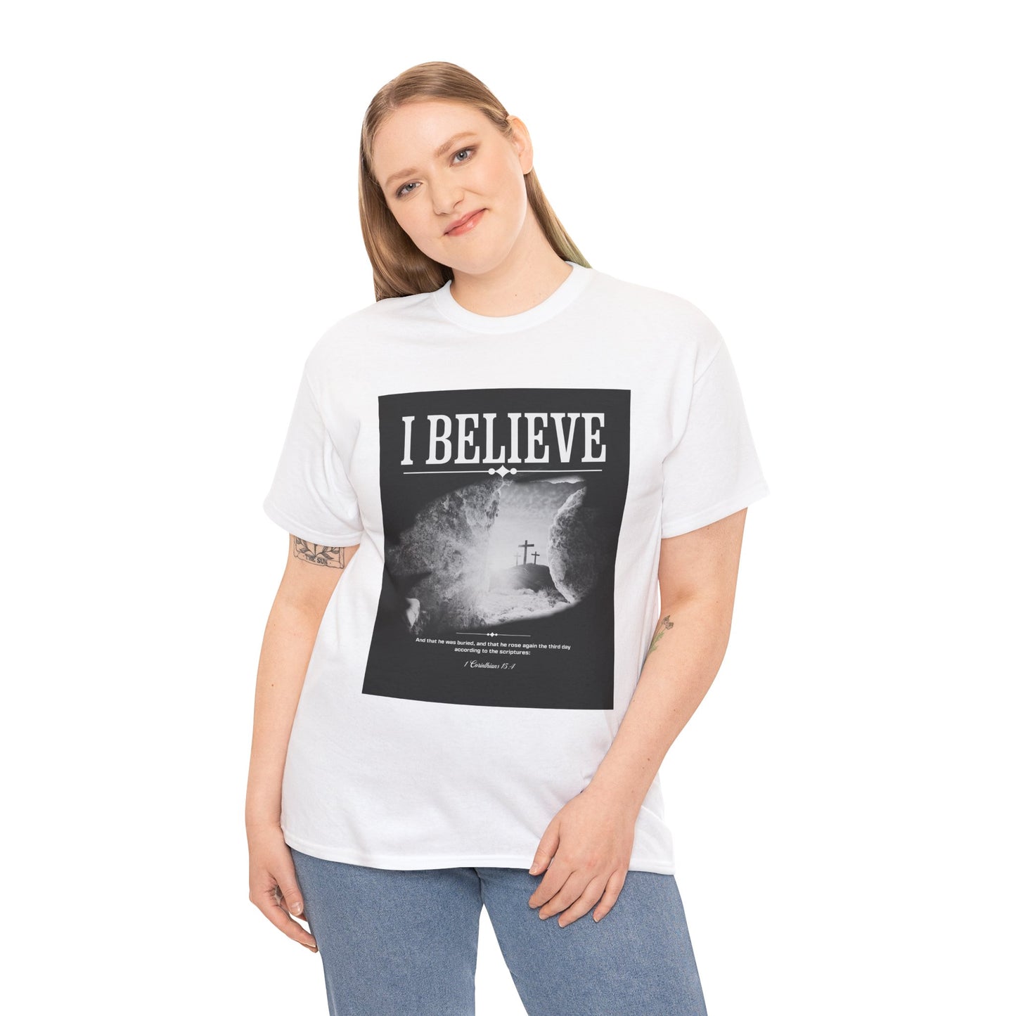 I BELIEVE T Shirt. The real meaning of Easter in a simple, yet profound graphic.