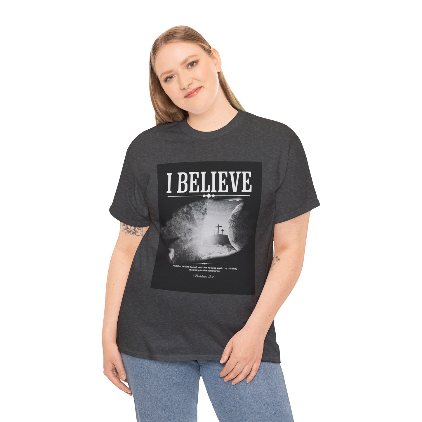 I BELIEVE T Shirt. The real meaning of Easter in a simple, yet profound graphic.