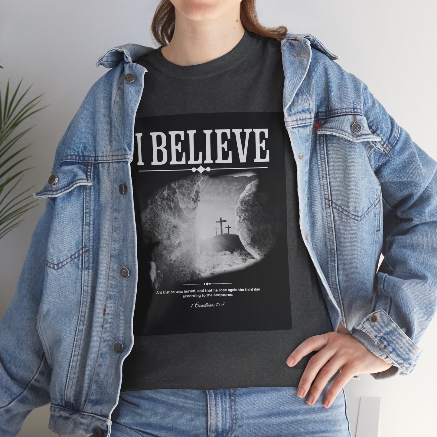 I BELIEVE T Shirt. The real meaning of Easter in a simple, yet profound graphic.