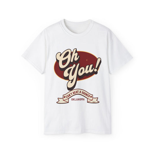 Oh You! Vintage Style Sooner with a kitchy take on Big RED.
