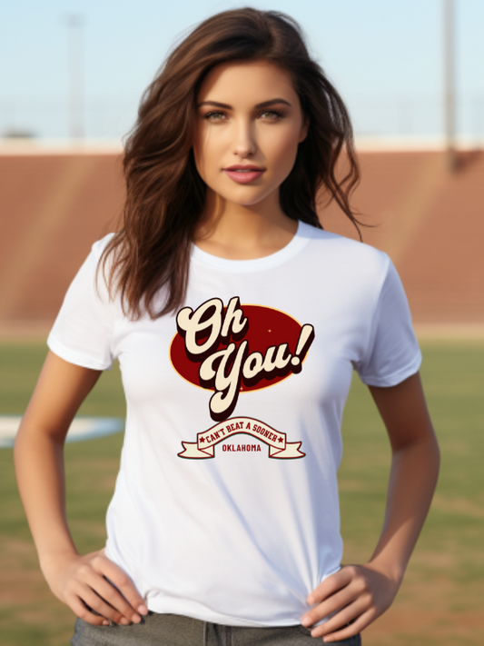 Oh You! Vintage Style Sooner with a kitchy take on Big RED.