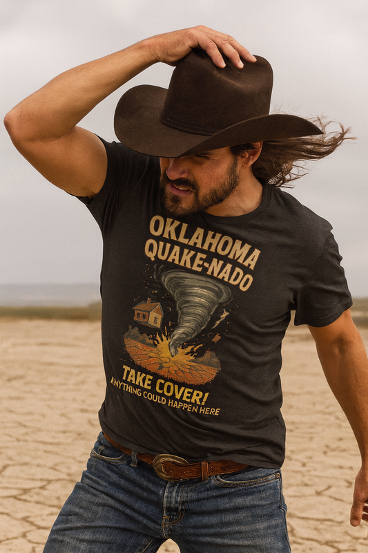 Oklahoma Quake-Nado is here! T-Shirt for the Oklahoma experience