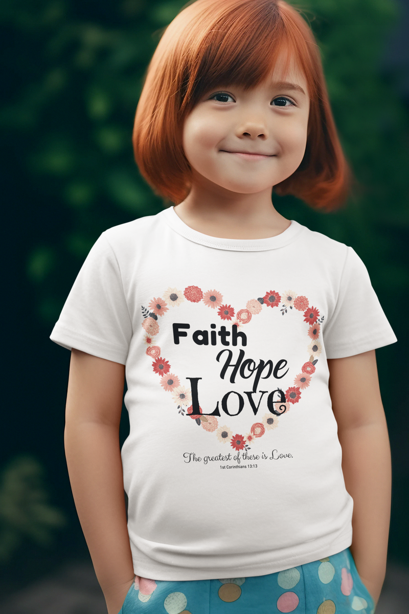 Faith, Hope and Love Kids T-Shirt