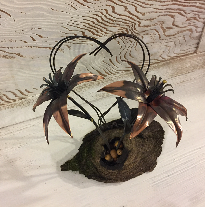 The Love Lily - Metal Art Copper Flowers