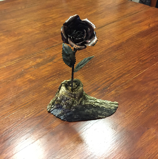Copper Rose Metal Art