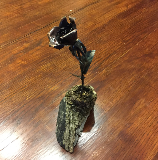 Copper Rose Metal Art