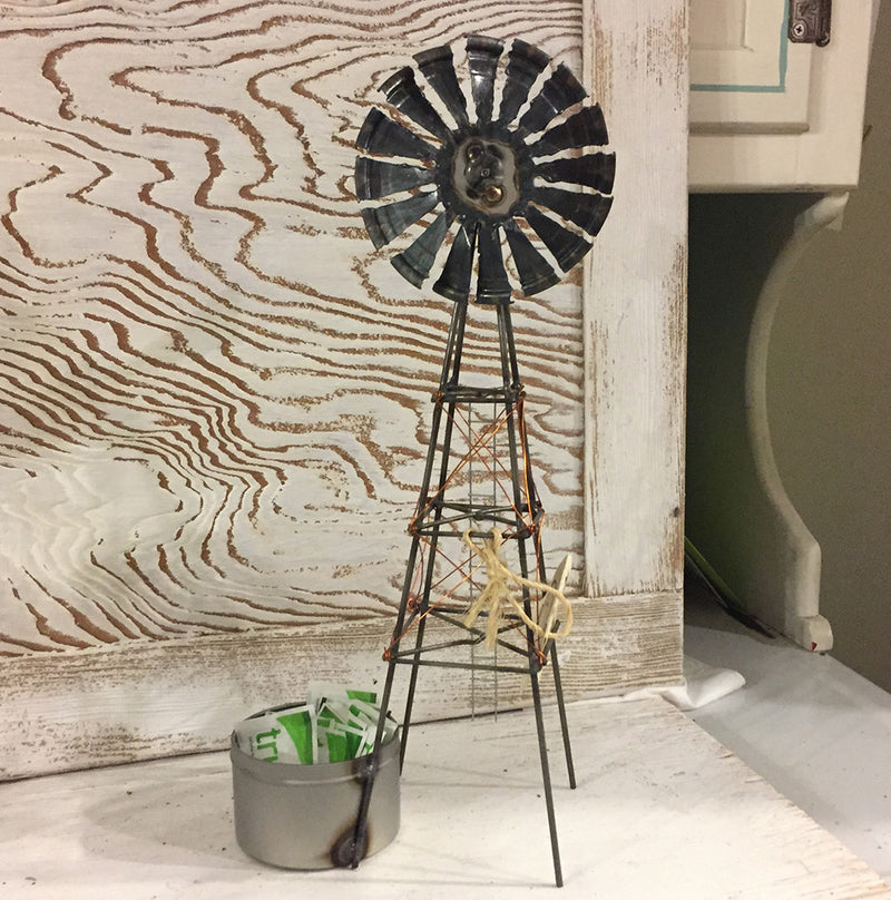Handmade Desktop Windmill with Water Tank