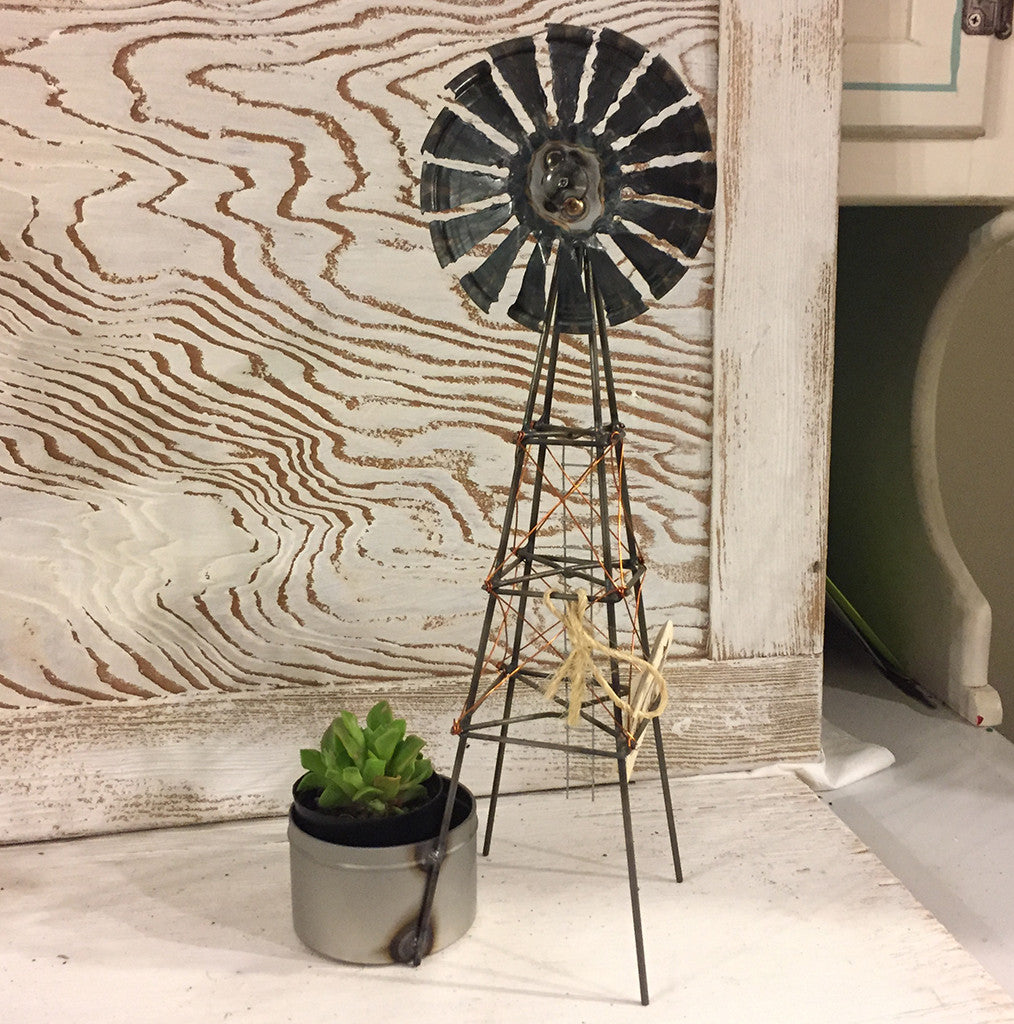 Handmade Desktop Windmill with Water Tank