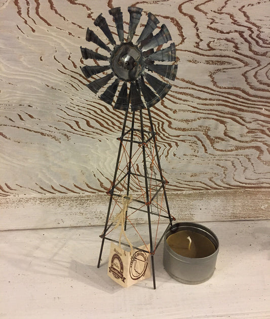 Handmade Desktop Windmill With Candle