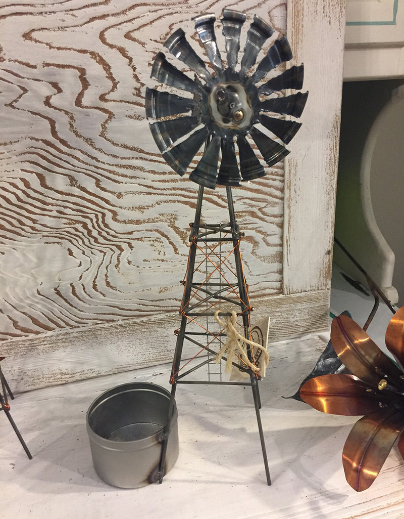 Handmade Desktop Windmill with Water Tank